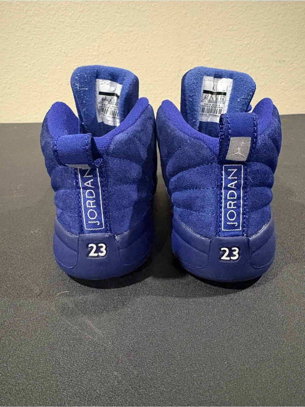 Jordan Air Jordan 12 Retro Deep Royal Blue Suede Baby Sneakers Jumpman Logo 9C